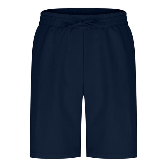 Men's Casual Shorts Summer Fashion Solid Shorts With Pocket Elastic Waist Shoort Pants