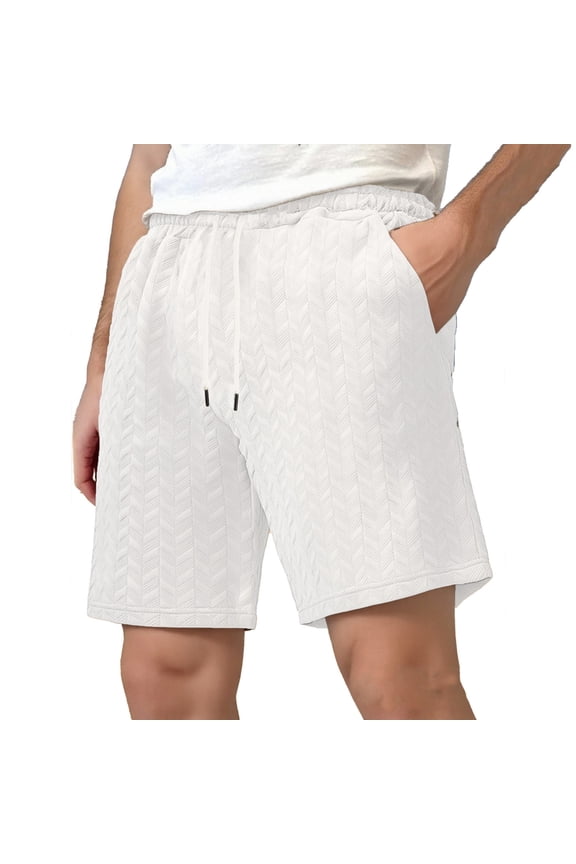 Men's Casual Shorts Tennis Shorts with Pockets Mens Knit Mens Athletic Mesh Running Work Out Tan Pt Short Running Men Beach for Man Long Compression White L