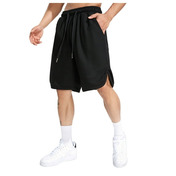 Men's Casual Shorts Us Running Shorts Mens Active Mens Athletic Big And Tall Basketball for Men for Men Casual Summer Basketball Long Custom 34 Black M