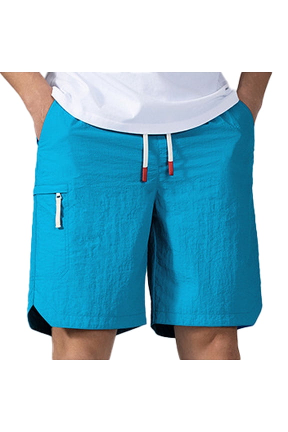 Men's Casual Shorts Workout Clothes Men Light Boy Shorts for Women Clothes for Men Mans Running Mens Fitness Little Year Baggy Short Set with Pockets Men's Quick Drying Blue 2XL