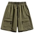 thumbnail image 1 of Men's Casual Shorts with Drawstring Pockets for Everyday Comfort and Style Ideal for Spring and Summer Activities, 1 of 3