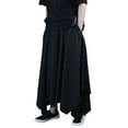 thumbnail image 1 of Men's Casual Skirt Pants Loose Wide Leg Harem Japanese Style Kendo Culottes Summer Comfortable Lightweight Breathable Fashionable Streetwear Mens Beach Pants Trousers Vacation Cargo Pants, 1 of 7