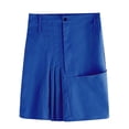 thumbnail image 1 of Men's Casual Skirt Scottish Style Solid Skirt Men's Middle Ages Pleated Skirt Button Have Pockets Hip Skirt Role-playing Costume Skirt Blue XL, 1 of 7