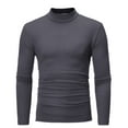 thumbnail image 1 of Men's Casual Slim Fit Basic Tops Knitted Lightweight Turtleneck Pullover Sweater Dark Gray XL, 1 of 4