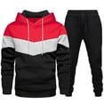 thumbnail image 1 of Men's Casual Slim Fit  Patchwork Athletic Tracksuit 2 Piece Set Casual Workout Running Jogger Sweat Suits, 1 of 3