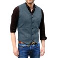 thumbnail image 1 of Men's Casual Slim-Fit Suit Vest, Light Blue, Size L, 1 of 5