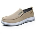 thumbnail image 1 of Men's Casual Slip On Sneakers Canvas Comfortable Breathable Outdoor Non-Slip Durable Shoes Brown 10.5 US, 1 of 7