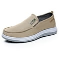 thumbnail image 1 of Men's Casual Slip On Sneakers Canvas Comfortable Breathable Outdoor Non-Slip Durable Shoes Brown 7 US, 1 of 7