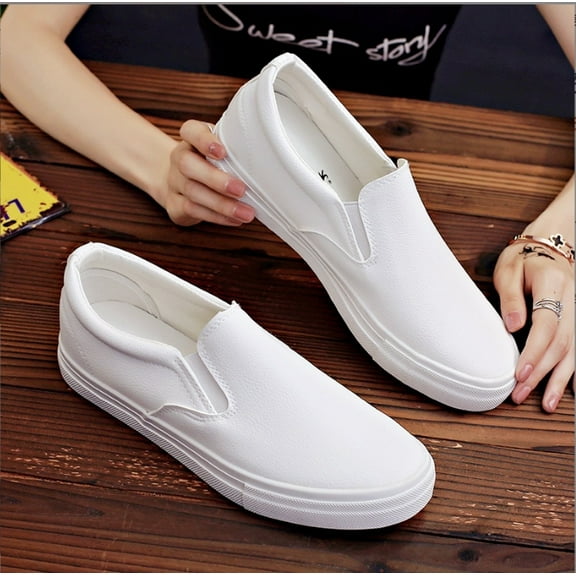 Men's Casual Slip - on Shoes with Round Toe - Breathable, Comfortable Artificial PU Leather Loafers for All Seasons