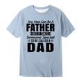thumbnail image 1 of Men's Casual Slogan Print Round Neck Short Sleeve T Shirt Summer Polyester & Spandex Comfortable Multiple Sizes, 1 of 3