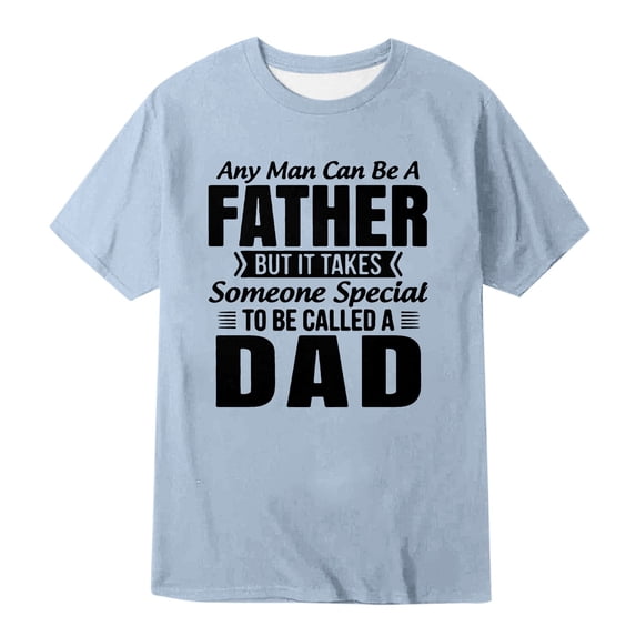 Men's Casual Slogan Print Round Neck Short Sleeve T Shirt Summer Polyester & Spandex Comfortable Multiple Sizes