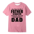 thumbnail image 1 of Men's Casual Slogan Print Round Neck Short Sleeve T Shirt Summer Polyester & Spandex Comfortable Multiple Sizes, 1 of 3
