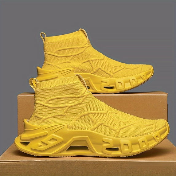 Men's Casual Sneakers, High-Top Fashion Walking Shoes with EVA Soles, Breathable Lace-Up Fabric Style Men's Casual Shoes, Men's Outdoor Sneakers, Suitable for Outdoor Activities