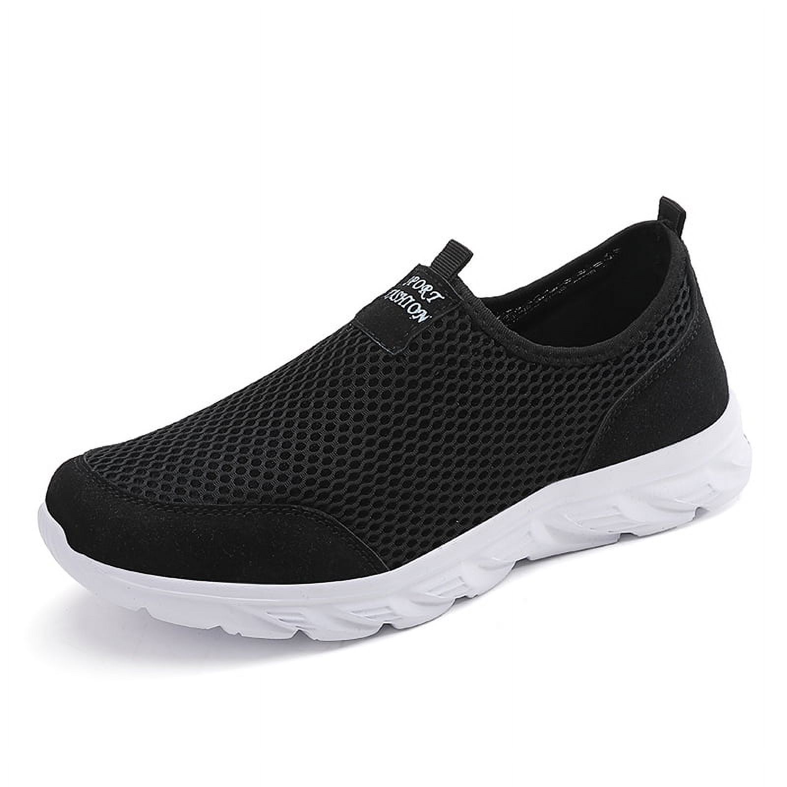 Men's Casual Sneakers Slip on Breathable Running Tennis Walking Athletic Shoes