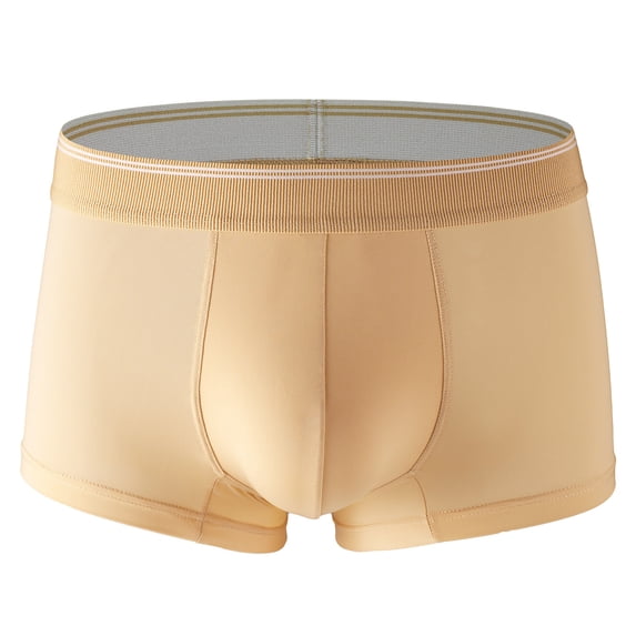 Men's Casual Solid Breathable Low-Rise Sports Underwear Shorts with Hip Support