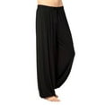 thumbnail image 1 of Men\'s Casual Solid Color Baggy Trousers Belly Dance Yoga Harem Pants Slacks, 1 of 7