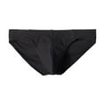thumbnail image 1 of Men's Casual Solid Color Breathable Low Waist Underwear Briefs with Hollow Out Design, 1 of 2