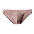 thumbnail image 1 of Men's Casual Solid Color Breathable Low Waist Underwear Briefs with Hollow Out Design, 1 of 2