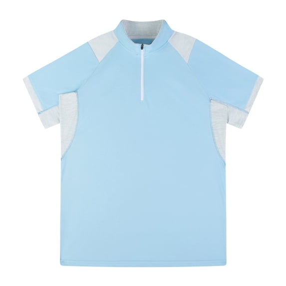 Men's Casual Solid Color Patchwork Pullover T-Shirt with Short Sleeves for Fitness and Sports