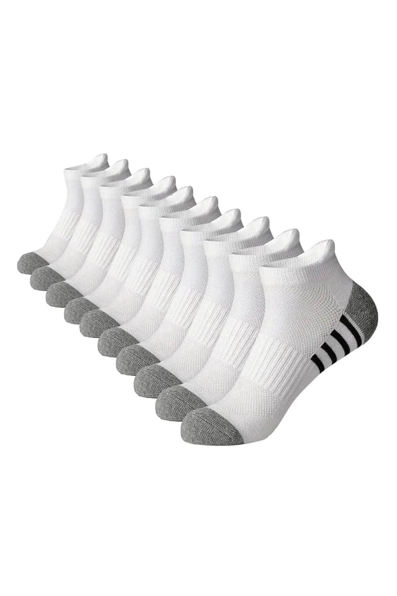 Men's Casual Solid Color Sweat-absorbing Breathable And Outdoor Socks For Sports Men's Thick Soft Moisture-Wicking Cotton Crew Adult Cushioned Low Cut Gym Sports Socks for Playing Basketball