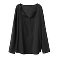 thumbnail image 1 of Men's Casual Solid Color V Neck Long Sleeve T Shirt Mens Tops Tee Shirts T Shirts plus Size Men Men's Shirts T Shirt T Shirt Packs T Shirts Men Oversized T Shirts Pack of T Shirts Nightshirts for Men, 1 of 3