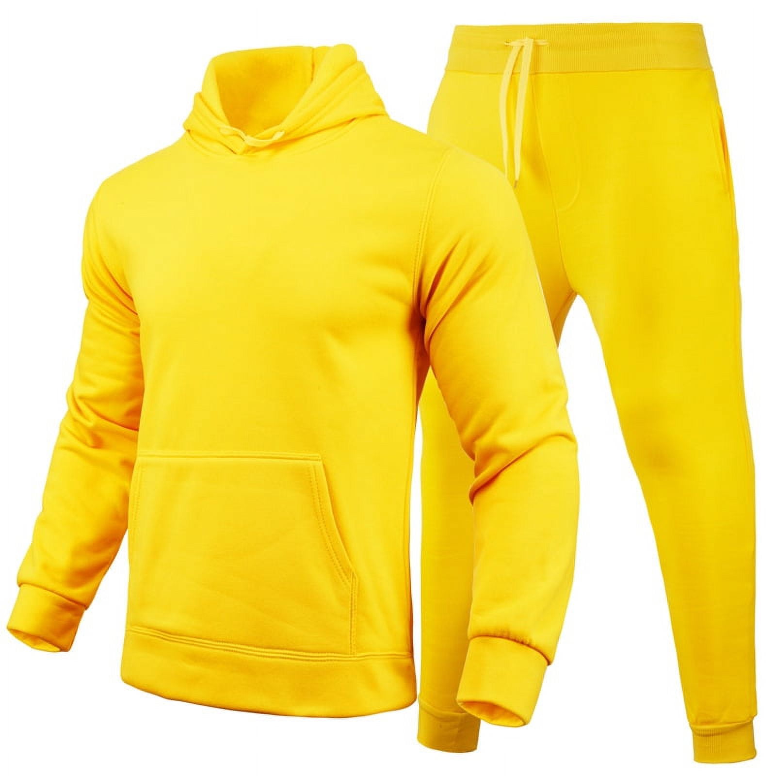 Yellow sweat suits deals