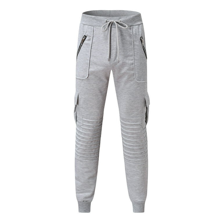 Men s Casual Solid Memory Foam Slip Color Sweater Pants Casual Tech Pants Sports Trousers Outdoor Foam Mens Scrub Pants with Pockets Athletic Sweatpants Walmart