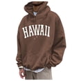 thumbnail image 1 of Men's Casual Sports Plus Size Letter Print Hooded Long Sleeved Hooded Top, 1 of 2