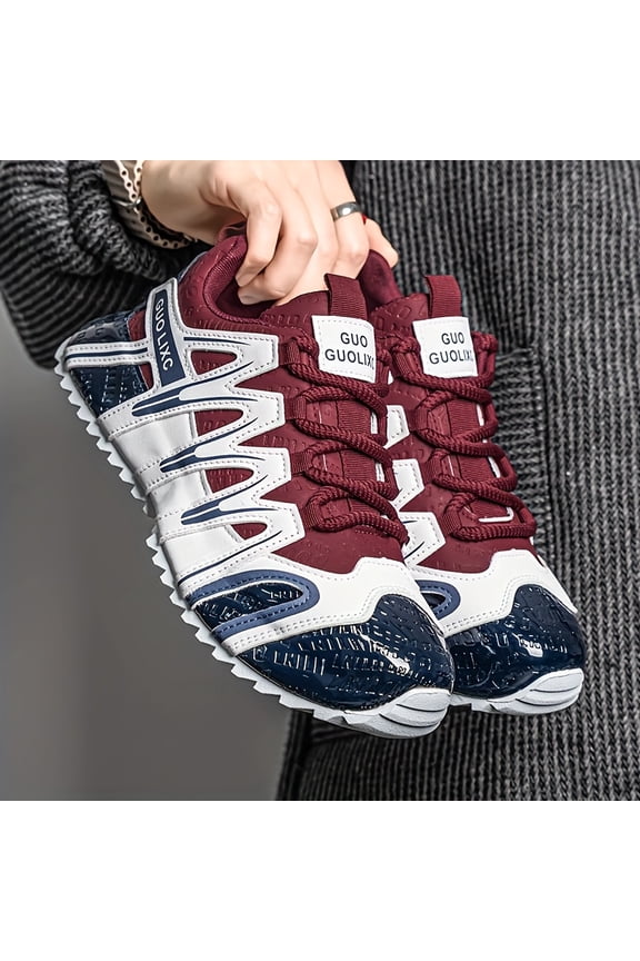 Men's Casual Sports Shoes, Trendy Street Style, Unique Outdoor Design, Durable And Slip- Sole, Versatile for Casual Attire, Convenient And Comfortable Low-top Lace-up Men's Shoes