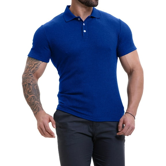 Men's Casual Sports Short Sleeve T-Shirt, Breathable Polyester, Suitable for Everyday and Light Sports