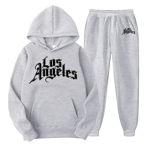 Men's Casual Sports Suit for Autumn and Winter - Stylish Letter Printed Sweater and Pants Set for -Forward Individuals