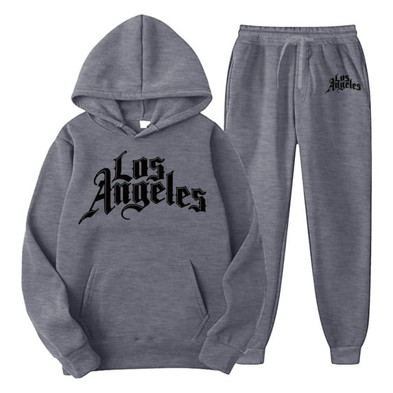 Men's Casual Sports Suit for Autumn and Winter - Stylish Letter Printed Sweater and Pants Set for -Forward Individuals