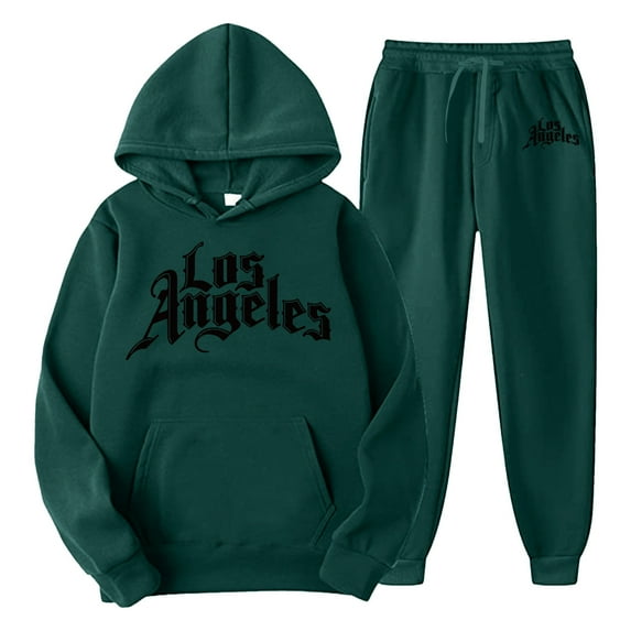 Men's Casual Sports Suit for Autumn and Winter - Stylish Letter Printed Sweater and Pants Set for -Forward Individuals