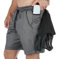 thumbnail image 1 of Men's Casual Sports Workout Short,Men Fitness Running Shorts Athletic Gym Shorts with Pockets & Towel Loop, 1 of 7