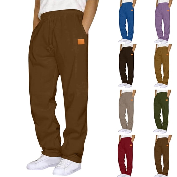 Men's Casual Straight Leg Sweatpants Joggers Trousers Elastic Waist Drawstring Soft Cotton Blend Comfortable Athletic Gym Workout Running Daily Wear Activewear | AKLJWH,Blue M