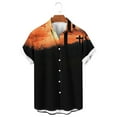 thumbnail image 1 of Men's Casual Striped Shirts Button Down Short Sleeve Blouse Summer Hawaiian Shirt, 1 of 3