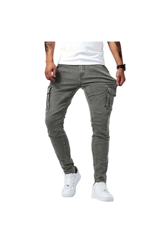 Men's Casual Stylish Straight Slim Fit Jeans Young Hiphop Skinny Denim Pants,2XL