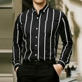 thumbnail image 1 of Men's Casual Stylish Striped Shirt Breathable Classic Long Sleeve Button Down Shirt with Chest Pocket for Work to Weekend, 1 of 5
