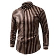 thumbnail image 1 of Men's Casual Stylish Striped Shirt Breathable Classic Long Sleeve Button Down Shirt with Chest Pocket for Work to Weekend, 1 of 8
