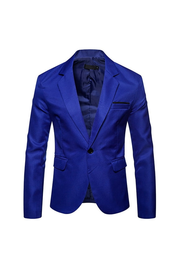 Men's Casual Suit Jacket Slim Fit One Button Notched Lapel Business Daily Lightweight Blazer Jacket,Blazer for Men Sport Coats Formal Dress Jacket Outwear