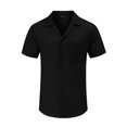 thumbnail image 1 of Men's Casual Summer Shirt Button Down Camp Cuban Short Sleeve Beach with Pocket, 1 of 4