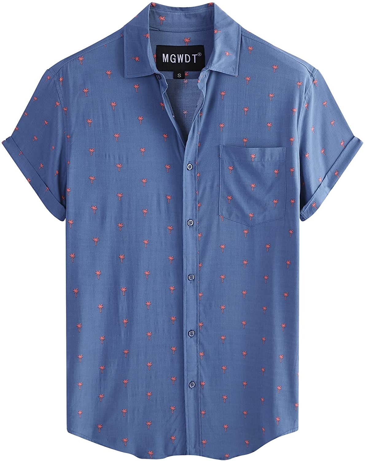 Men's Casual Summer Shirts Floral Hawaiian Shirts Short Sleeve Button ...