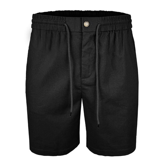 Men's Casual Summer Shorts Lightweight Breathable Classic Fit Elastic Waist Drawstring with Button Detail and Side Pockets for Lounge Beach Vacation Golf Everyday Wear