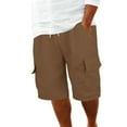 thumbnail image 1 of Men's Casual Summer Shorts Lightweight Loose Fit Linen Trousers Beach Short with Large Pockets Comfortable Stretchy Sport Trousers for Everyday Wear, 1 of 7