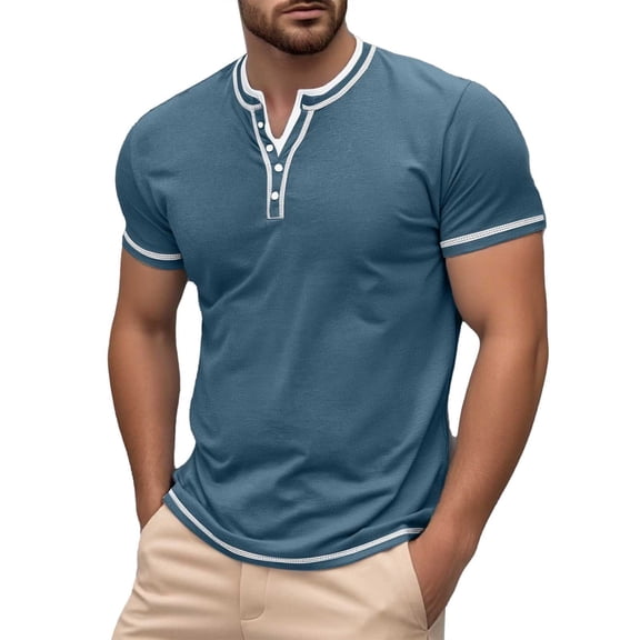 Men's Casual Summer V Neck Short Sleeve T Shirts for Stylish Men – Trendy Color Block Design for Everyday Wear Mens T-Shirts for Valentines Day Under Big and Tall 3x
