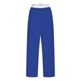 thumbnail image 1 of Men's Casual Sweatpants Wide Leg Loose Drawstring Cotton Elastic Waist Long Pants for Women and Men with Pockets (2XL, Blue), 1 of 6