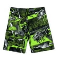 thumbnail image 1 of Men's Casual Swim Trunks Quick Dry Printed Summer Beach Shorts Drawstring with Elastic Waist and Pockets Mens Bañador, 1 of 6