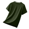 thumbnail image 1 of Men's Casual T-Shirt, Soft Polyester Round Neck Short Sleeve Top, Solid Color Basic Tee for Everyday Wear, 1 of 9