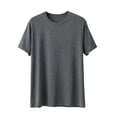 thumbnail image 1 of Men's Casual T-Shirts Short Sleeve Polyester Fiber Comfortable Stylish T-Shirts for Men Lightweight Breathable, 1 of 5