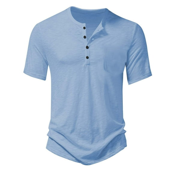 Men's Casual T Shirts Short Sleeve Solid Color Button Up Tee For Daily Wear Outdoor Activities Spring Summer Comfortable Top Mens Polyester Spandex Shirt Striped Long Sleeved Shirt Men Mens Running